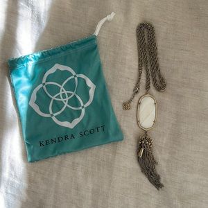 Kendra Scott gold and white Rayne necklace